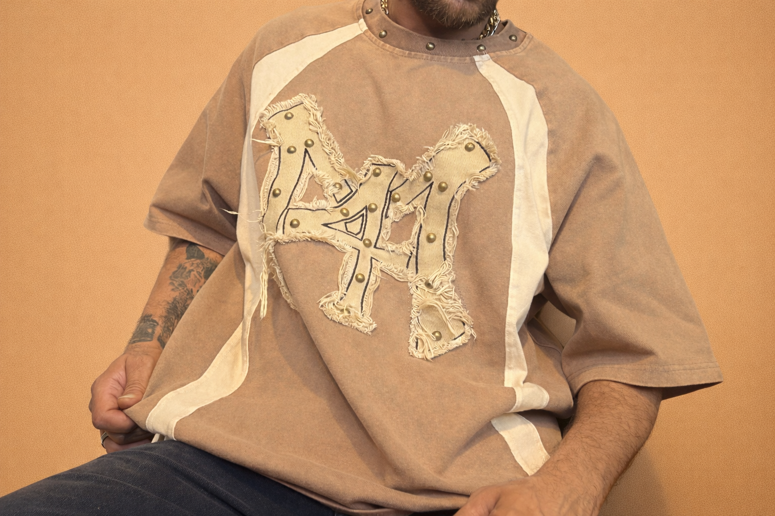 Vintage Patchwork Graphic T-Shirt