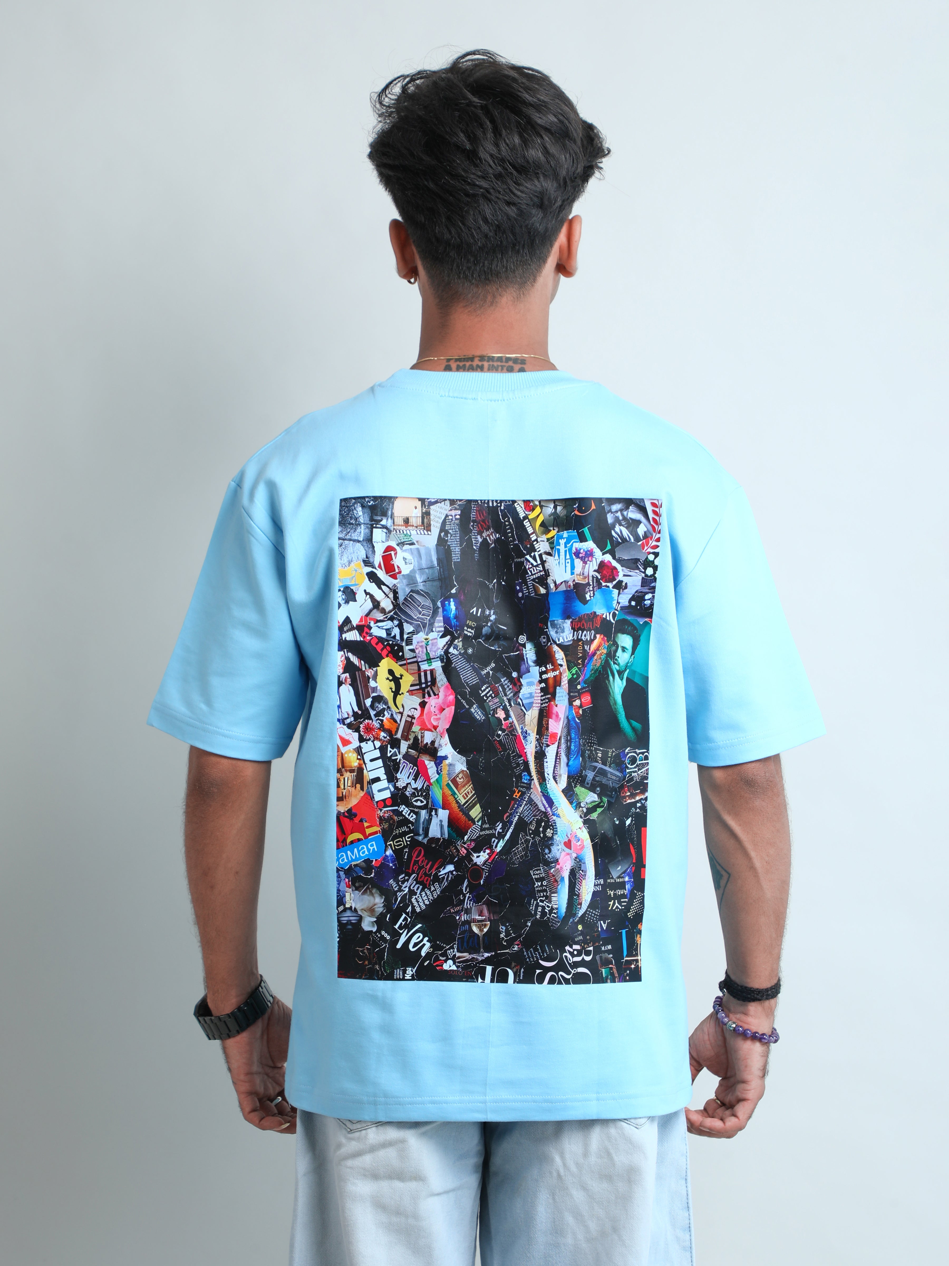 Trendy unisex oversized t-shirt with impressive back print