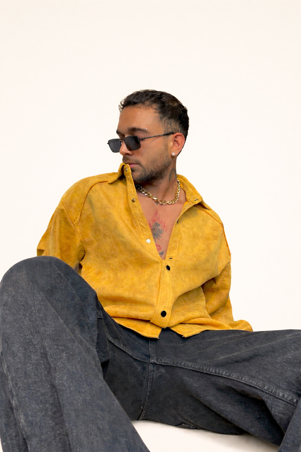 Golden Aura Textured Shirt