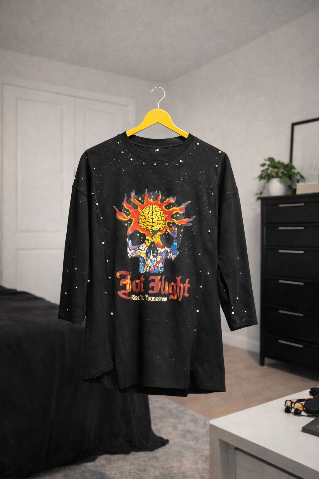 Trending Black t-shirt with colourful graphic design